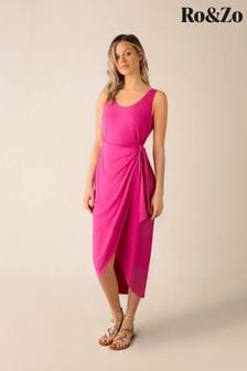 Ro&Zo Pink Jersey Tie Waist Dress (B88348) | €79
