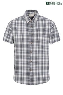 Szary - Mountain Warehouse Mens Weekender Cotton Shirt (B88608) | 160 zł