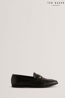 黑色 - Ted Baker Zoee Flat Loafers With Signature Bar (B88638) | NT$5,130