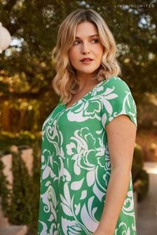 Live Unlimited Curve Green Paisley Print V-Neck Dress (B88835) | KRW126,000