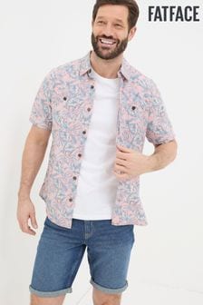 FatFace Chambray Pink Palm Print Shirt (B89189) | $68