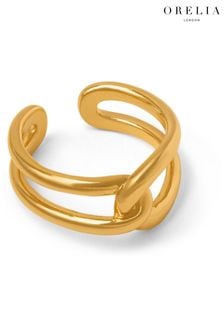Orelia London 18k Gold Plating Interlocking Open Adjustable Ring (B89590) | kr286