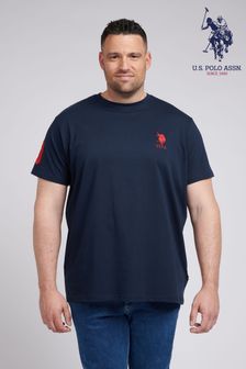 Синий - U.s. Polo Assn. Mens Big And Tall Player 3 T-shirt (B89814) | €48