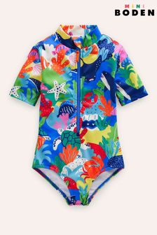 Boden Blue Short Sleeved Swimsuit (B89921) | $37 - $43