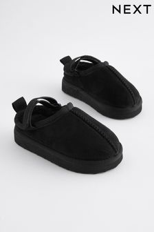 Boys black slippers shop