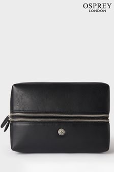 حقيبة الغسيل جلد لون أسود ذات السحاب المزدوج من Osprey London (B90067) | 478 ر.س