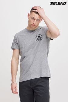 Blend Grey Printed Short Sleeve T-Shirt (B90114) | €26