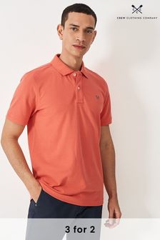 橘色 - Crew Clothing淨色棉質經典Polo衫 (B90358) | NT$1,870