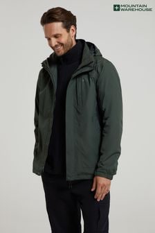 Mountain Warehouse Green Thunderstorm Mens Waterproof 3-In-1 Jacket (B90464) | $192