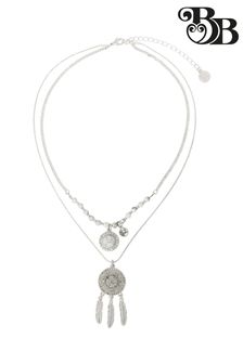 Bibi Bijoux Silver Tone Dreamcatcher Layered Necklace (B90548) | HK$360