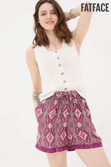 FatFace Flippy Purple Detail Paisley Shorts (B90611) | $54