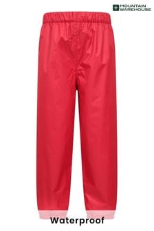 Mountain Warehouse Red Waterproof Fleece Lined Kids Trousers (B90679) | $62