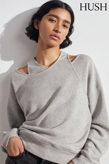 Hush Grey Beck Layered Sweatshirt (B91110) | kr844