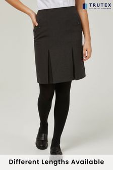 Trutex Grey 16" Twin Pleat School Skirt (10-16 Yrs) (B91217) | kr273 - kr312