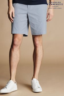 Charles Tyrwhitt Blue Cotton Stripe Shorts (B91398) | SGD 97