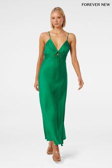 Forever New Cassia Satin Cutout Midi Dress (B91488) | NT$5,130