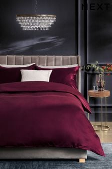 Burgundy Red Collection Luxe 400 Thread Count 100% Egyptian Cotton Sateen Luxury Duvet Cover And Pillowcase Set (B91538) | $80 - $132