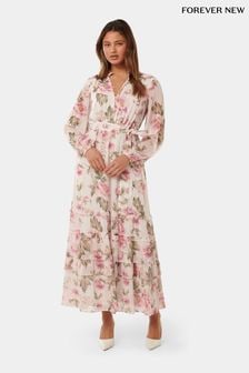 Forever New Pink Sonia Ruffle Midi Dress (B91965) | €140