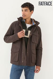 Tmavě hnědá - Fatface Waterproof Jacket (B91966) | 5 155 Kč