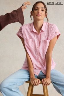 White Stuff Pink Ellie Organic Cotton Shirt (B92208) | HK$522