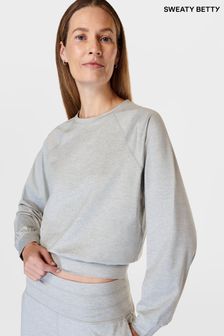 Sweaty Betty Light Grey Marl Gaia Long Sleeve Top (B92218) | OMR36