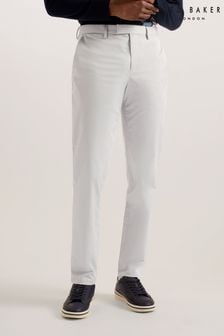 Ted Baker Grey Slim Claphum Cotton Stretch Chinos (B92496) | AED538