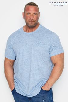 أزرق - Badrhino Big & Tall Neppy Marl T-shirt (B92640) | 105 د.إ