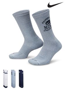 Blau - Nike Everyday Cushioned Crew Socks 3 Pack (B92726) | 31 €