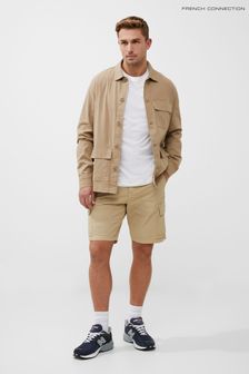 French Connection Natural Ripstop Cargo Shorts