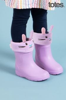 Totes Purple Childrens Bunny Welly Liner Socks (B93035) | €16