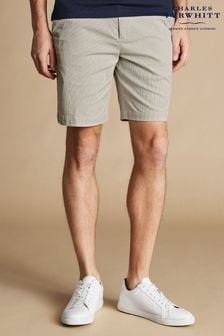 Charles Tyrwhitt Grey Cotton Stripe Shorts (B93102) | OMR26