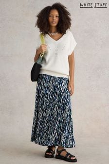 White Stuff Blue Jada EcoVero™ Maxi Skirt (B93346) | $94