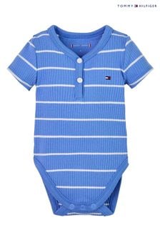 Tommy Hilfiger Baby Gestreifter Body mit Rippung, Blau (B93423) | 45 €