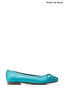 Moda in Pelle Blue Feebie Clean Round Toe Ballerinas (B93458) | SGD 153