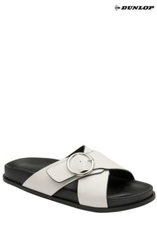 Dunlop White Open-Toe Mule Sandals (B93494) | €41