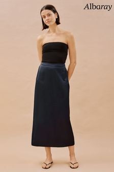 Albaray Blue Satin Skirt (B93516) | €109
