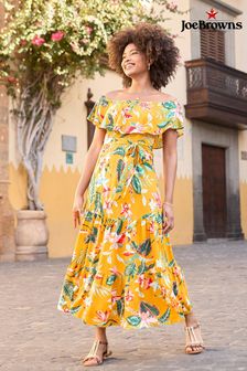 Joe Browns Tropical Print Bardot Maxi Dress (B93581) | 85 €