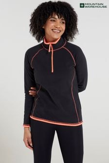 Mountain Warehouse Black Womens Montana Microfleece Top (B93620) | $43