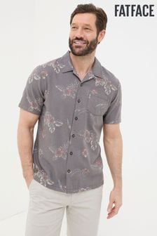 FatFace Brown Short Sleeve Hibiscus Print Shirt (B93792) | 218 QAR