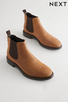 צבע אבן - Leather Chelsea Boots (B93885) | ‏234 ‏₪