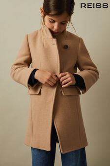 Jack wills camel chelsea wool blend overcoat shop