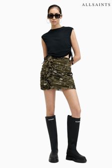 AllSaints Green Gloria Kora Skirt (B93939) | CA$225