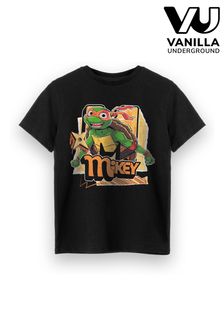 Vanilla Underground Mikey Black Boys Teenage Mutant Ninja Turtles T-Shirt (B94036) | SGD 27