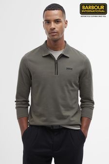 Barbour® International Marshall Long Sleeved Zipped Polo Shirt (B94100) | €100