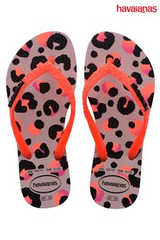 Pink - Havaianas Kids Slim Glitter Trendy Sandals (B94242) | kr400