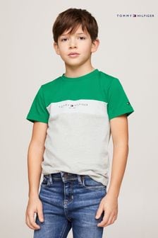 グリーン - Tommy Hilfiger Essential Colorblock T-shirt (B94309) | ￥3,880 - ￥4,580