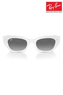 Ray Ban Zena Rb4430 Irregular White Sunglasses