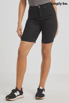 Simply Be Black 24/7 Knee Shorts (B94513) | AED111
