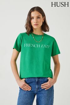 Hush Green French Exit Cotton T-Shirt (B94514) | €46