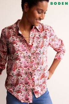 Boden Pink Sienna Silk Shirt (B94588) | OMR72